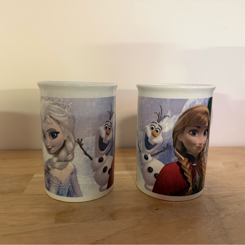 Disney Frozen Mugs with Blue and Red Accents